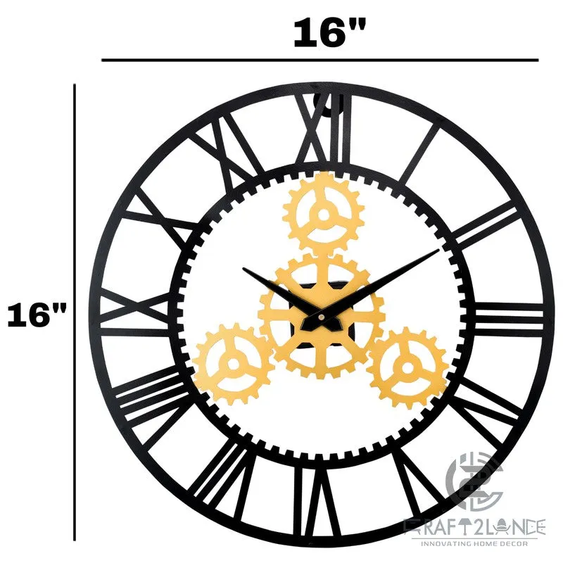 Circle Silent Wall Clock - Gold media 6