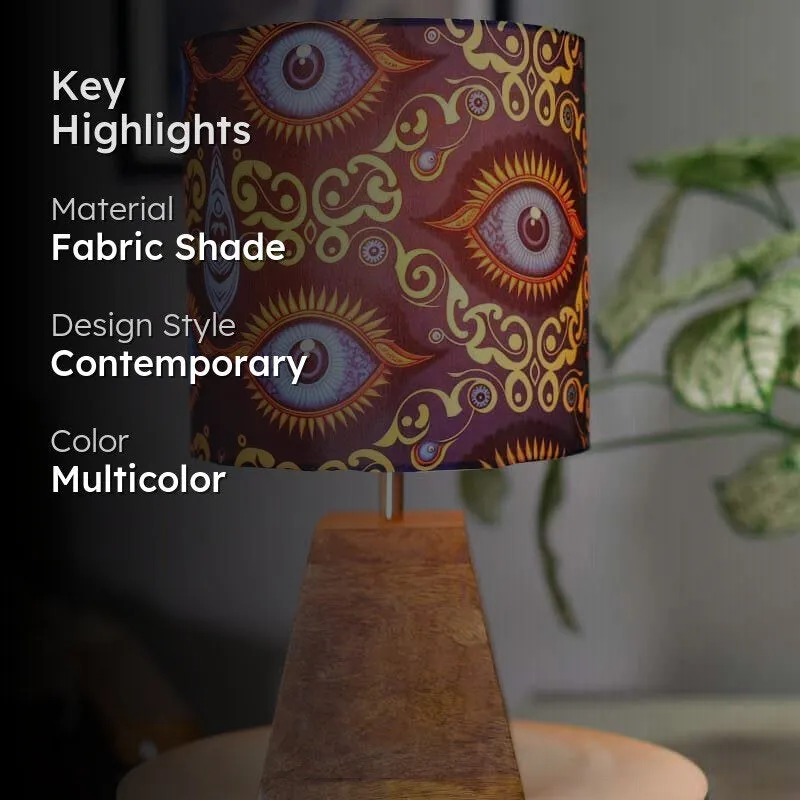 Mystical Eye Fabric Table Lamp - Multicolor media 2