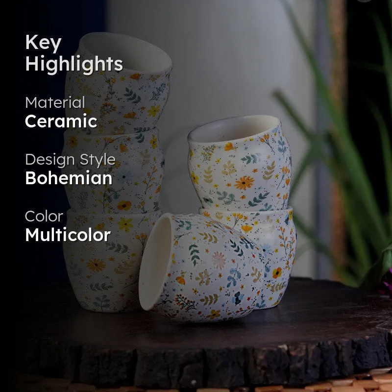FloraSip Ceramic Kulhad ( 180 mL Each) - Set Of Six media 2