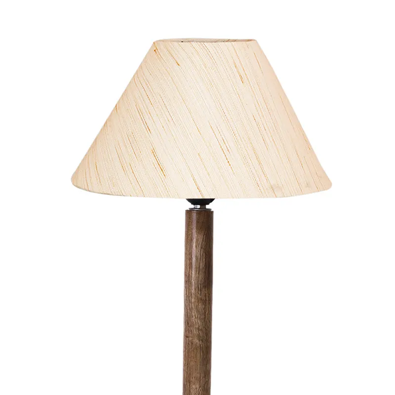 Glow Mesa Table Lamp With Wooden Base - Ivory,Brown media 6