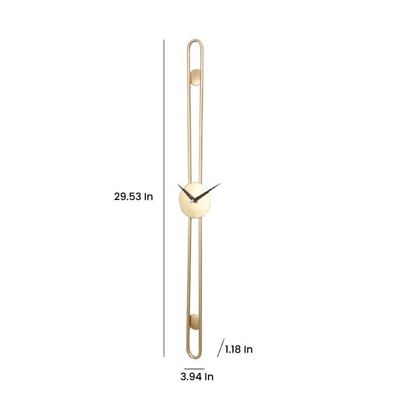 Stripe Story Wall Clock - Gold media 5
