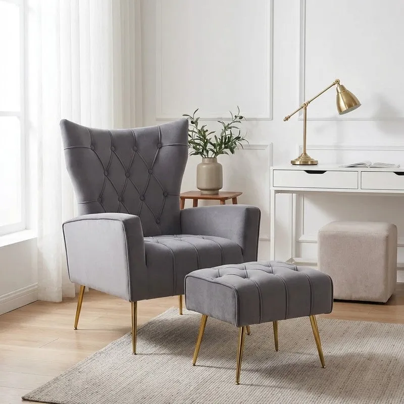 Simplex Neem Wood Lounge Chair (Grey) - Two Piece Set media 1