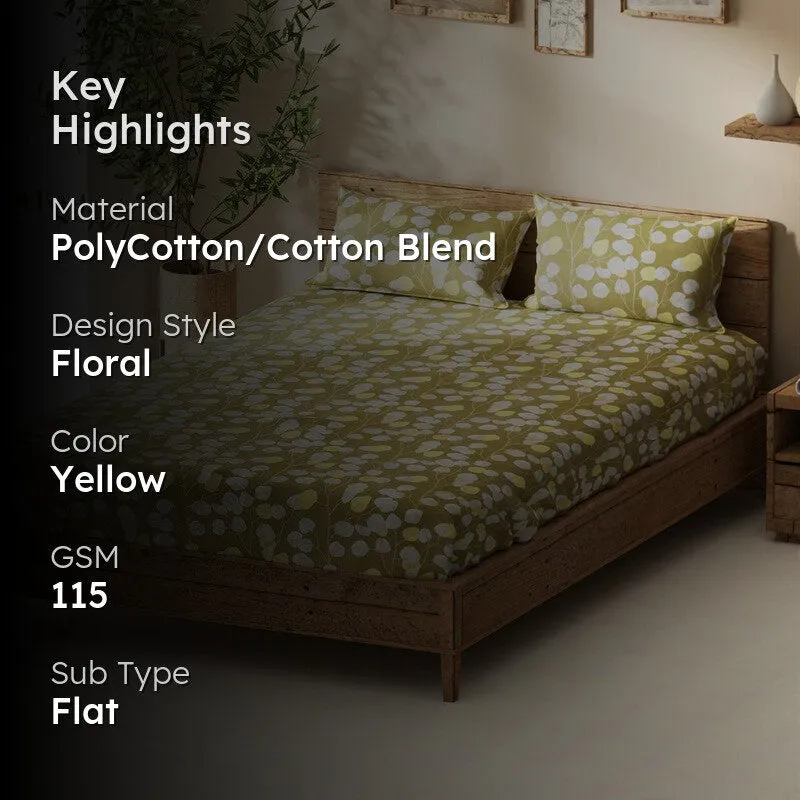 Rivara Bedsheet (Yellow) - 115 GSM media 2