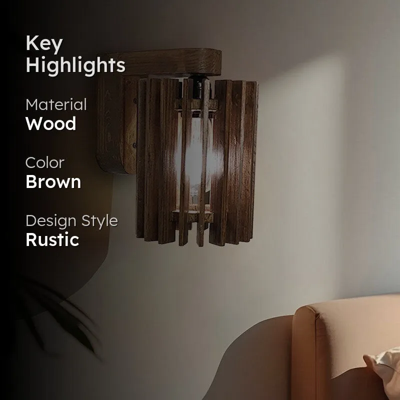 Oblis Wooden Wall Lamp media 2