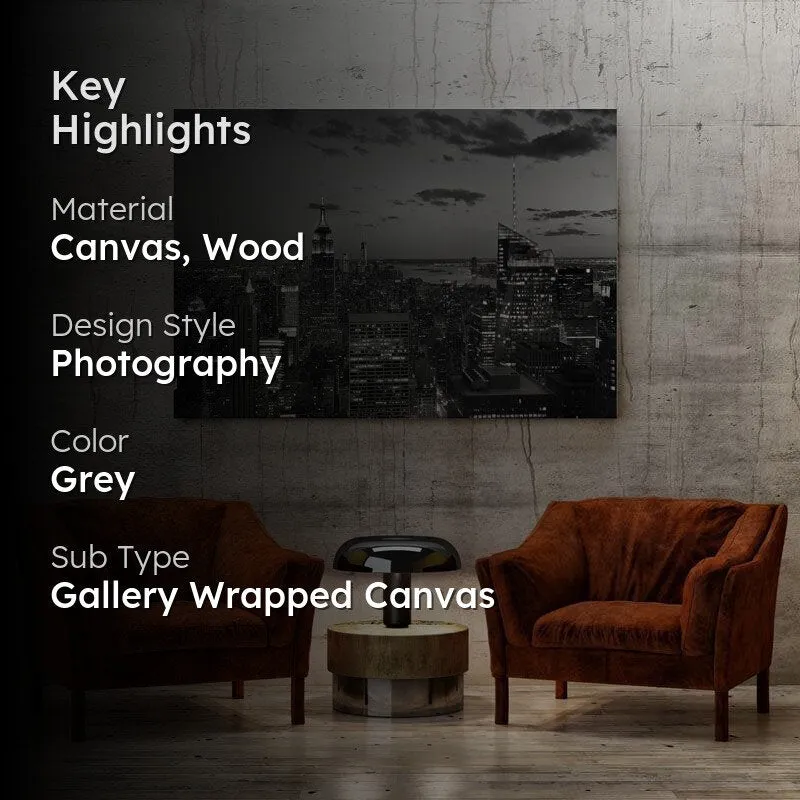 NY Cityscapes Canvas Wall Painting - Gallery Wrap media 2
