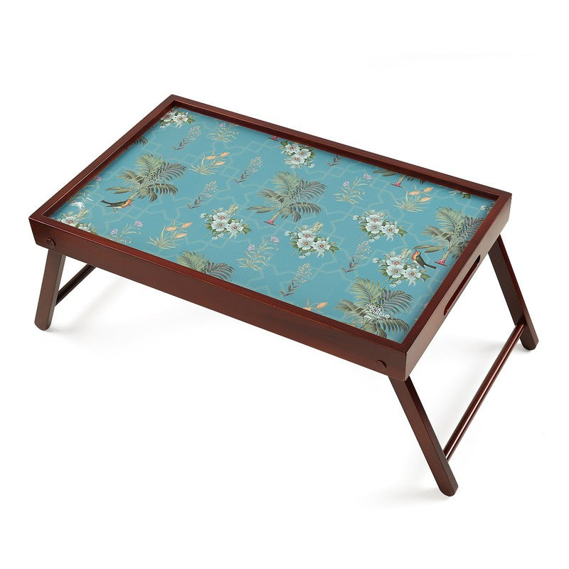 India Circus Blufloral Multicolor Rectangle Teakwood Side & Bedside Table media 3