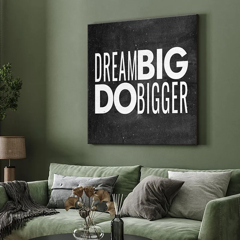 Dream Big Do Bigger Typography Wall Painting media 4