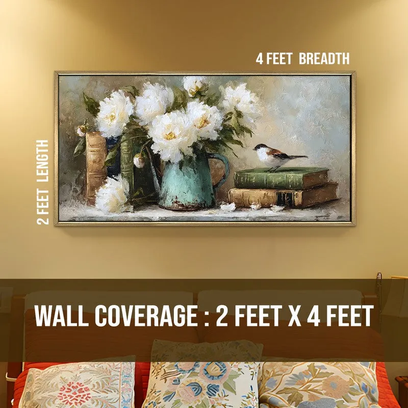 Vintage Charm Canvas Wall Painting With Frame media 8