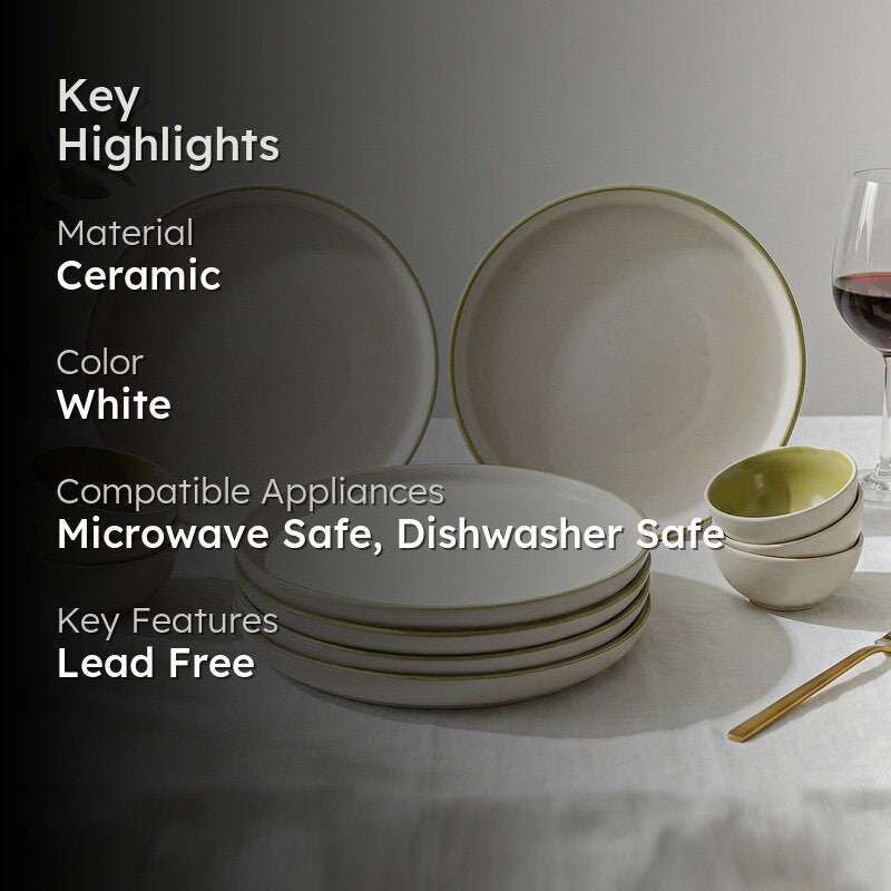 Aarunya Ceramic Grace Dinner Set - Twelve Piece Set media 2
