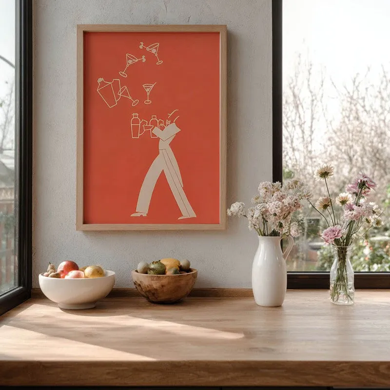 Tonic Juggler Archival Canvas Wall Art - Brown media 6