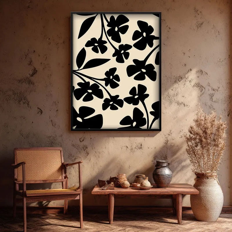 Noir Garden Canvas Wall Painting With Black Frame media 3