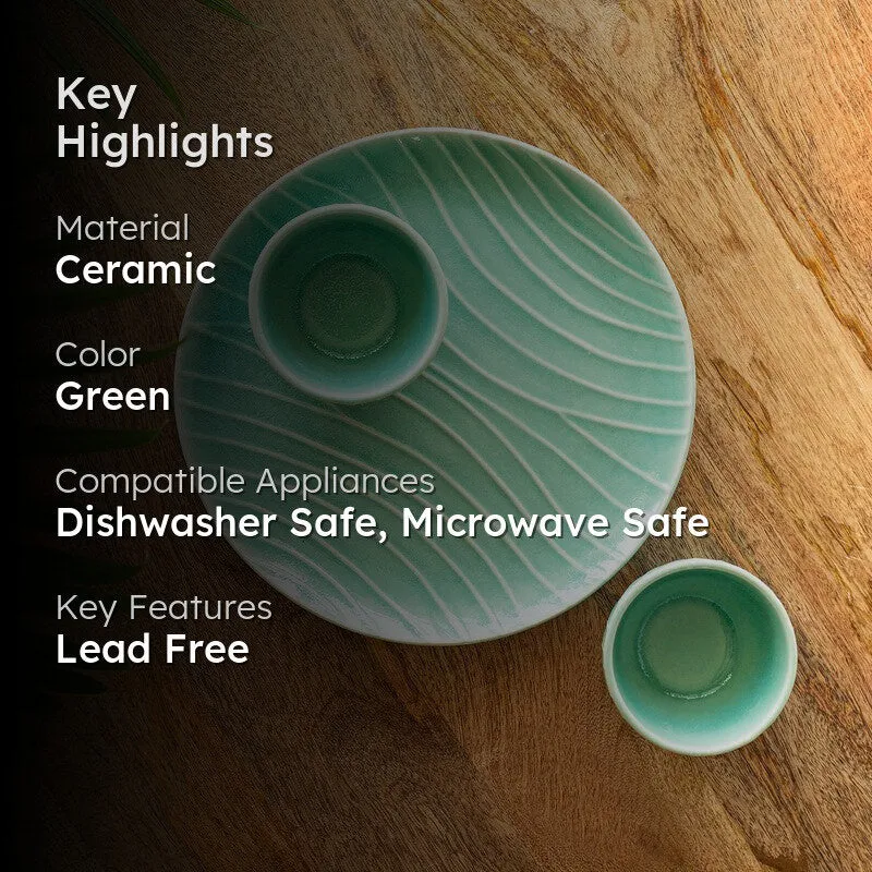 Oceano Green Dinner Set - 3 Piece Set media 2