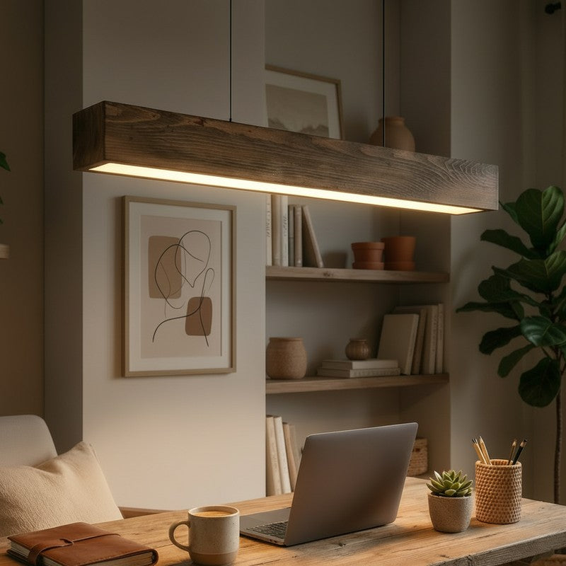LumaBar Wooden Ceiling Lamp - Brown