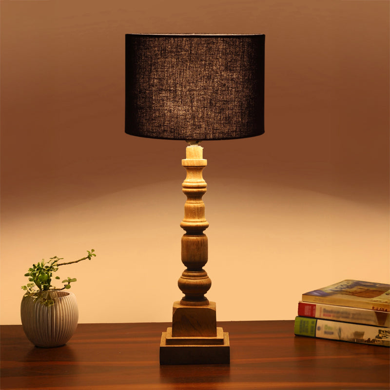 Cotin I Arbor Wooden Table Lamp - Black,Brown