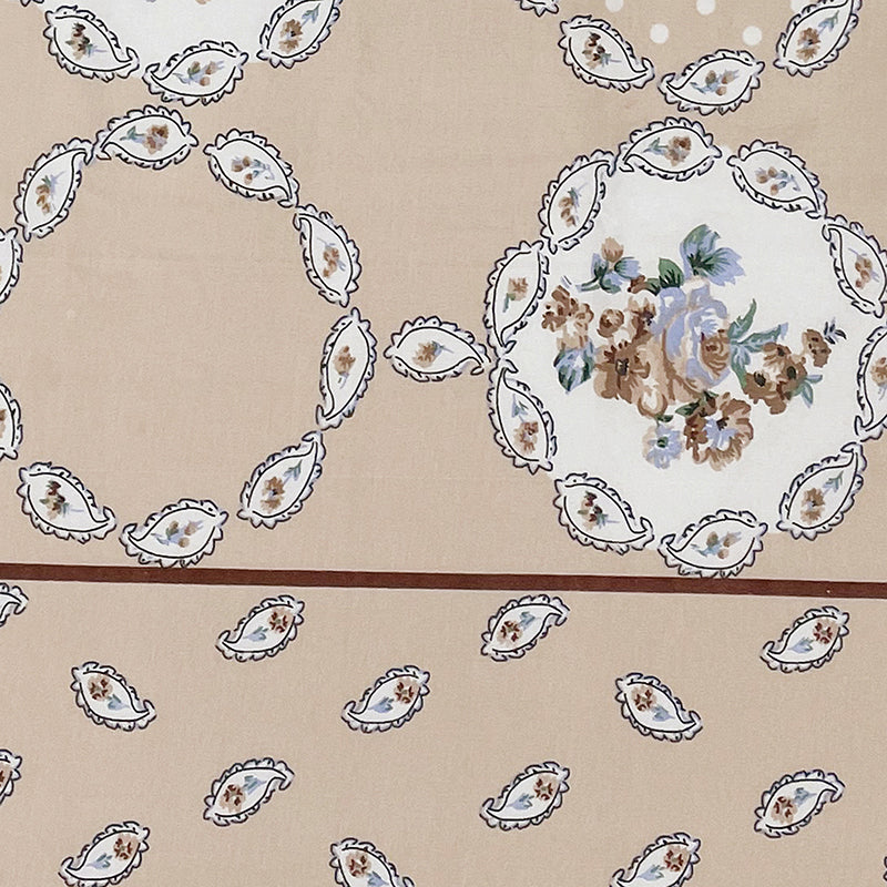 Swayam Rose Grove Cotton Bedsheet (Beige) - 144 TC media 6