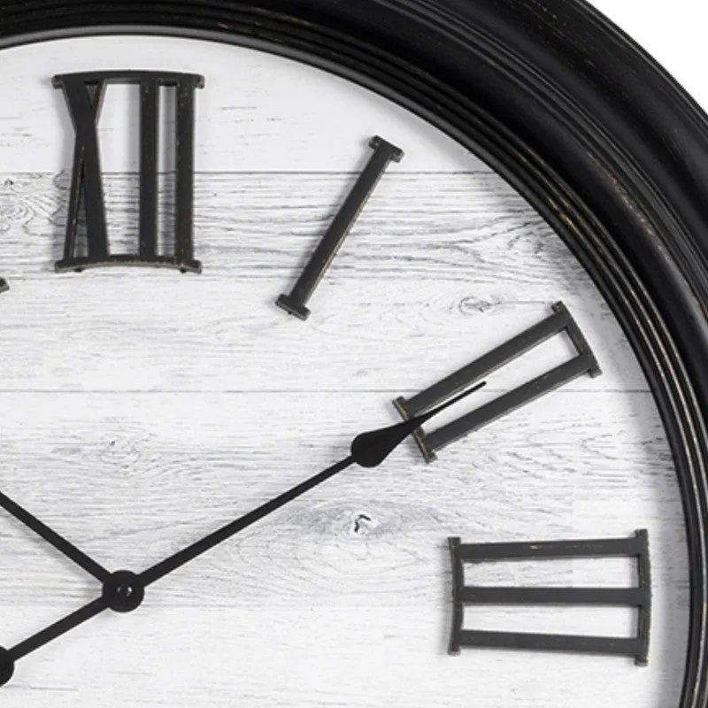 Meridian Round Wall Clock - Black & White media 6
