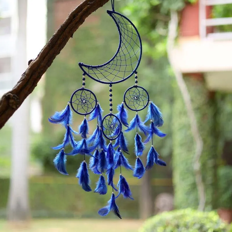 Luna Beam Dreamcatcher With Light - Dark Blue media 1