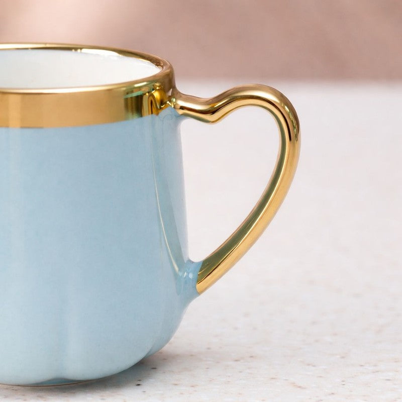 Cupino Porcelain Tea Cup (220 mL Each,Blue) - Set Of Six media 4