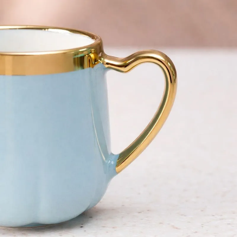 Cupino Porcelain Tea Cup (220 mL Each,Blue) - Set Of Six media 4