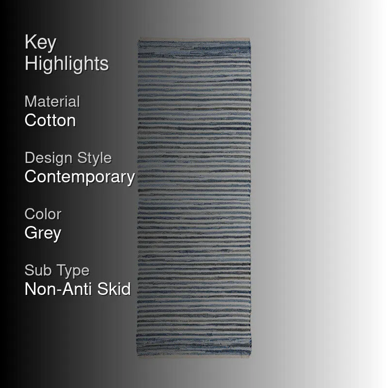 Feynor Cotton Runner Rug - Grey media 2