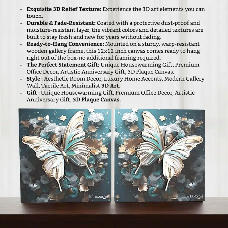 Aurora Wings Canvas 3D Wall Art - Set Of Two media 4