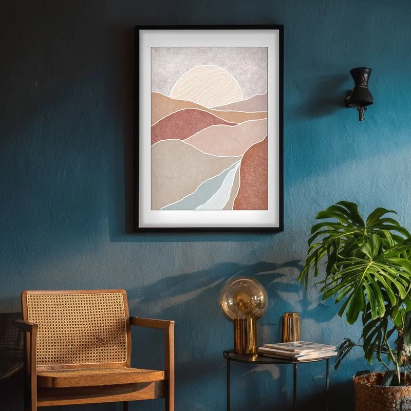 Celestial Ridge Canvas Wall Painting With Black Frame media 8