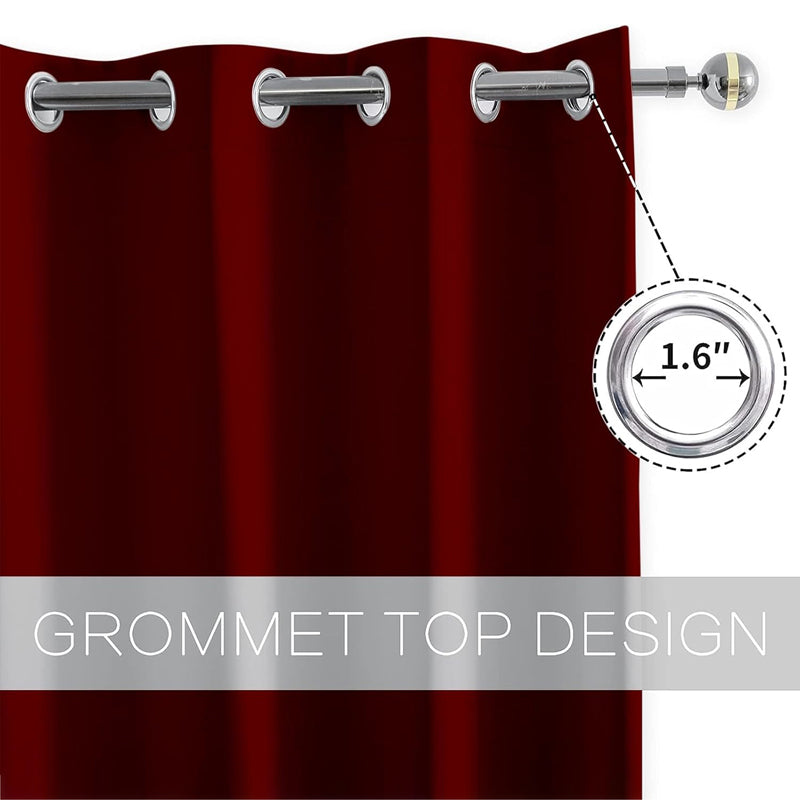 Vienna Pleated Curtain Valance (Burgundy) - Set Of Two media 5