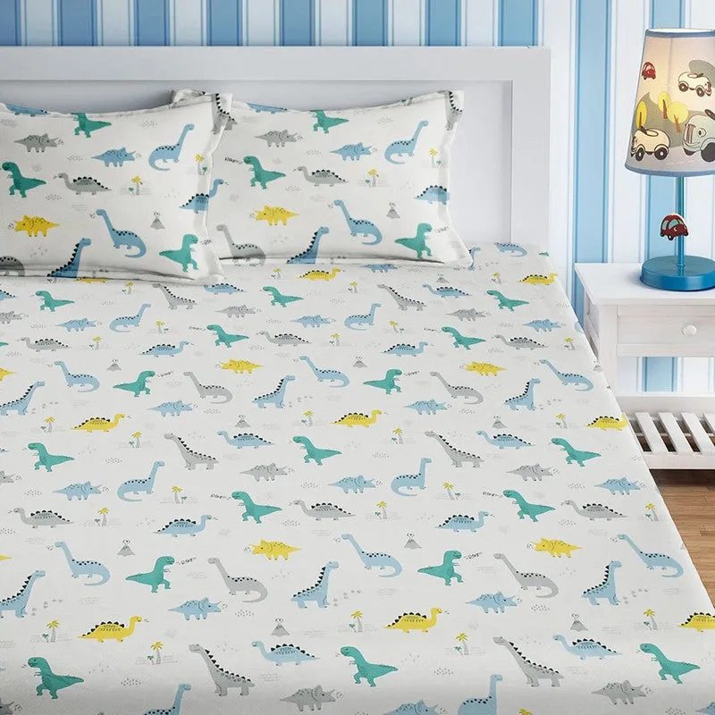 Ivory Petal Cotton Bedsheet - 210 TC media 3
