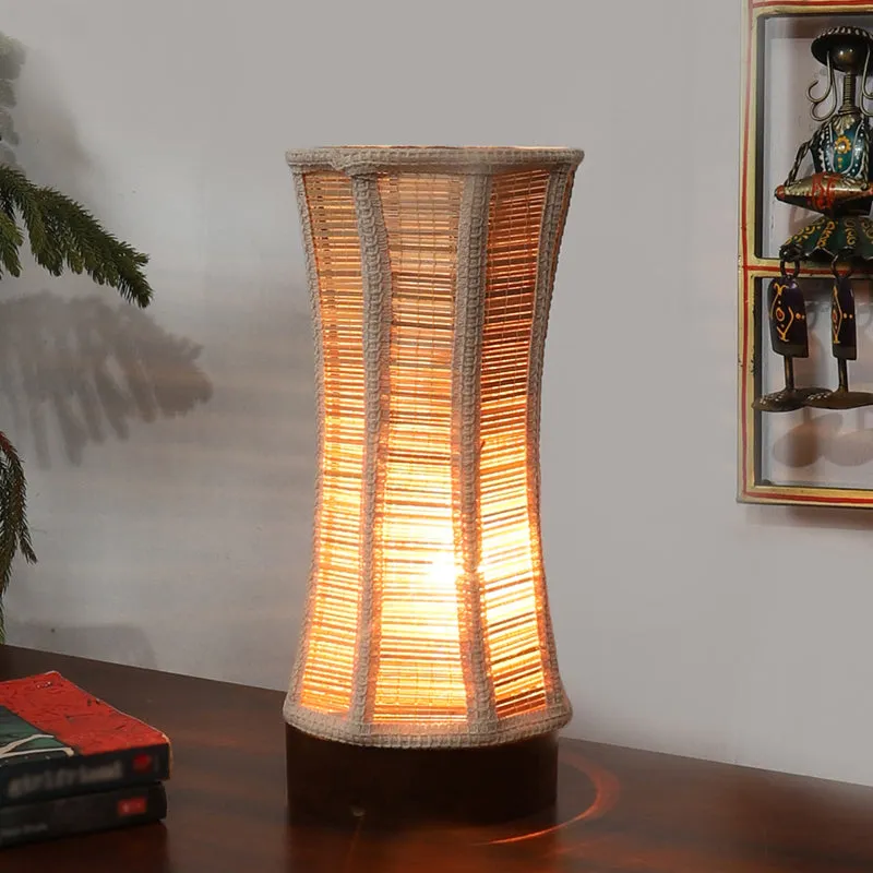 Solira Bamboo Curve Table Lamp - Brown media 2