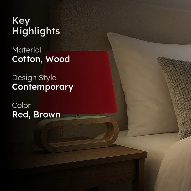 Cotin Curve Cotton Table Lamp - Red media 2