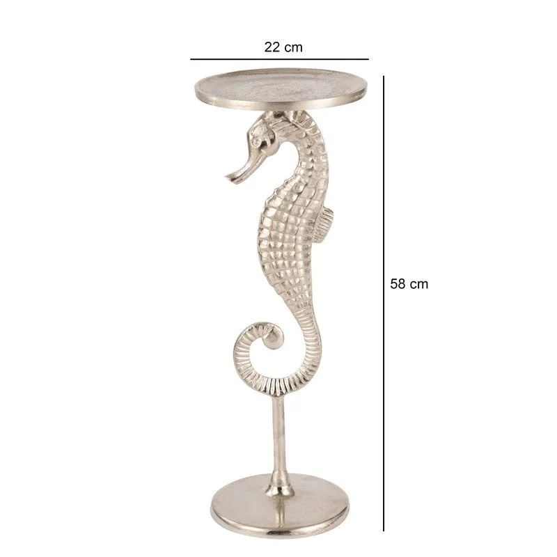 Seahorse Base Aluminum Side Table - Silver media 6