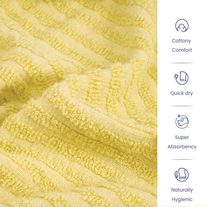 Micro Cotton LuxeDry Striped Bath Towel - Yellow image 7
