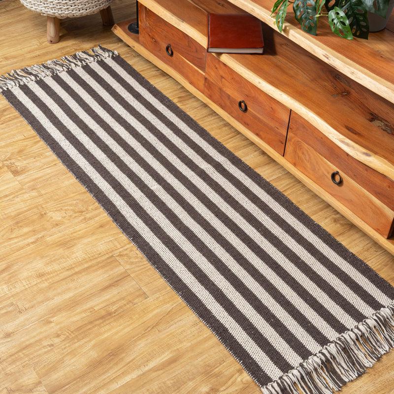Carmen Hand Woven Rectangle Cotton Rug - 1.64 x 5 ft