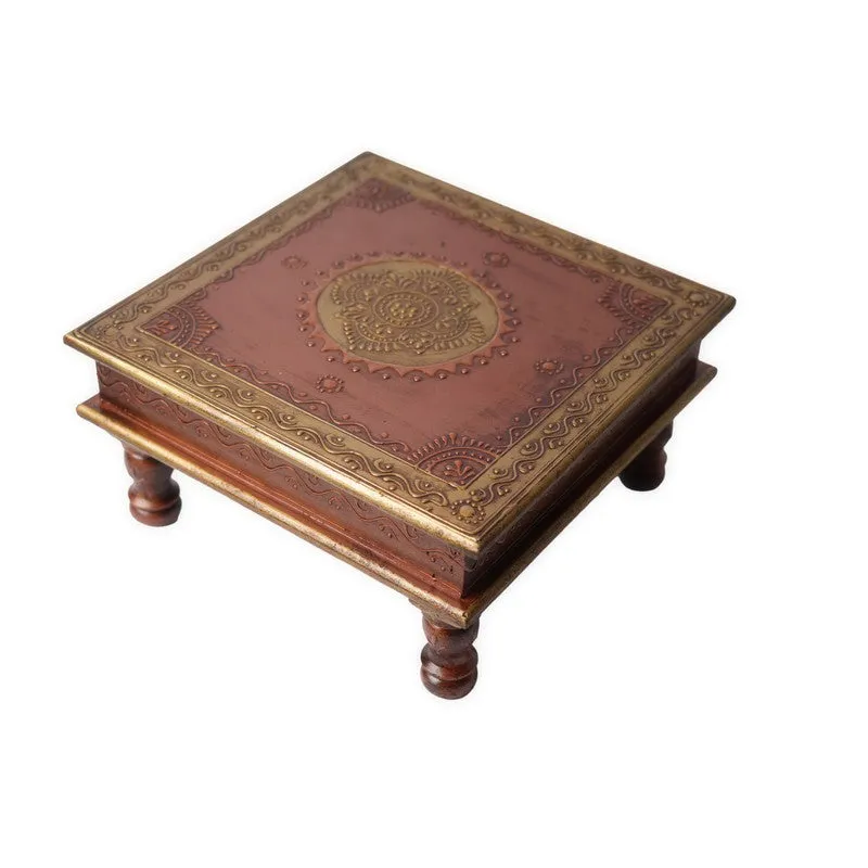 Zyvra I Folk Charm Mango Wood & MDF Stool - 12 inch media 6
