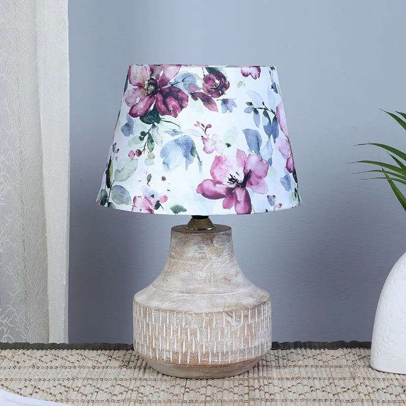 Lumikko Ming Printed Mango Wood Table Lamp - Multicolor media 2