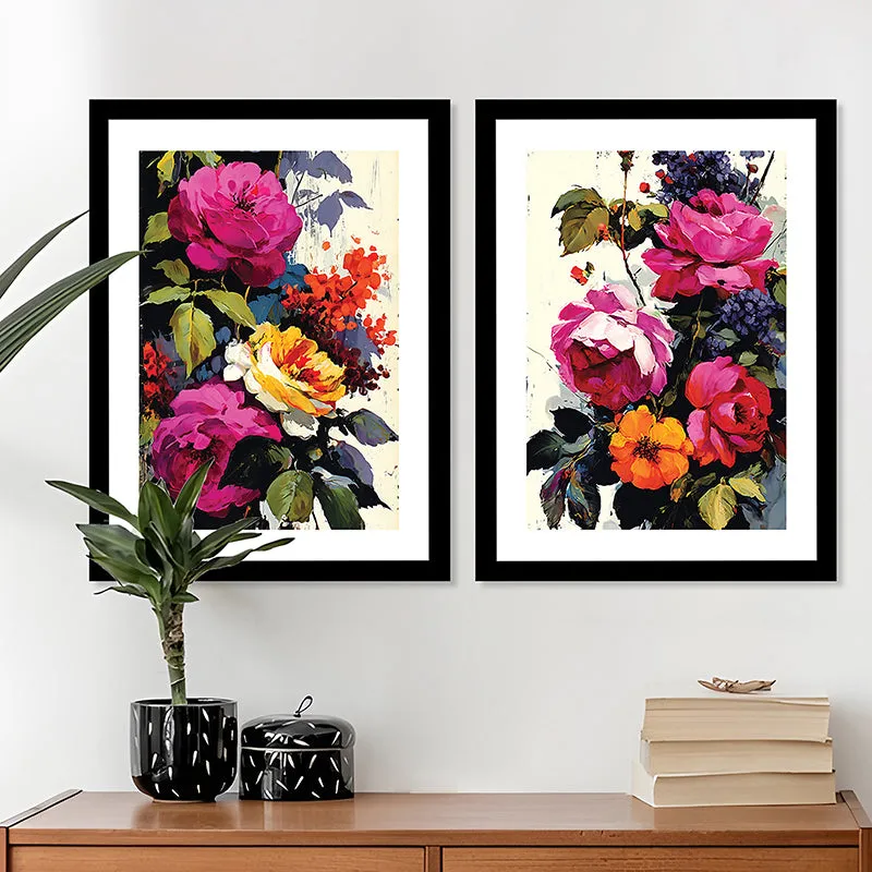 Vibrant Rosa Wall Art With Frame - Set Of Two media 5