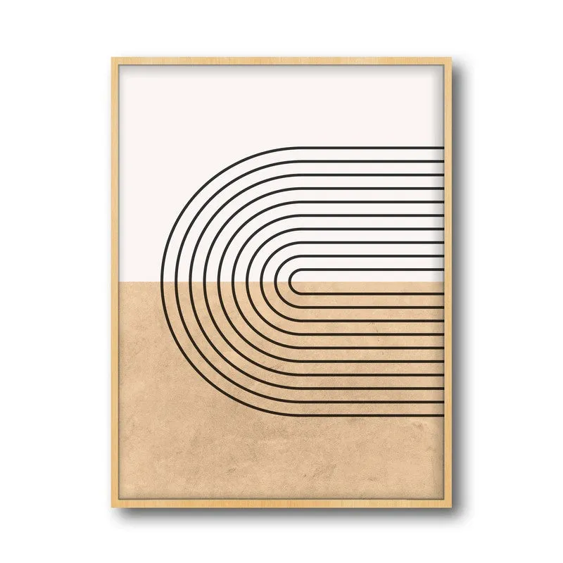 Calm Compositions Canvas Wall Painting With Brown Frame media 3