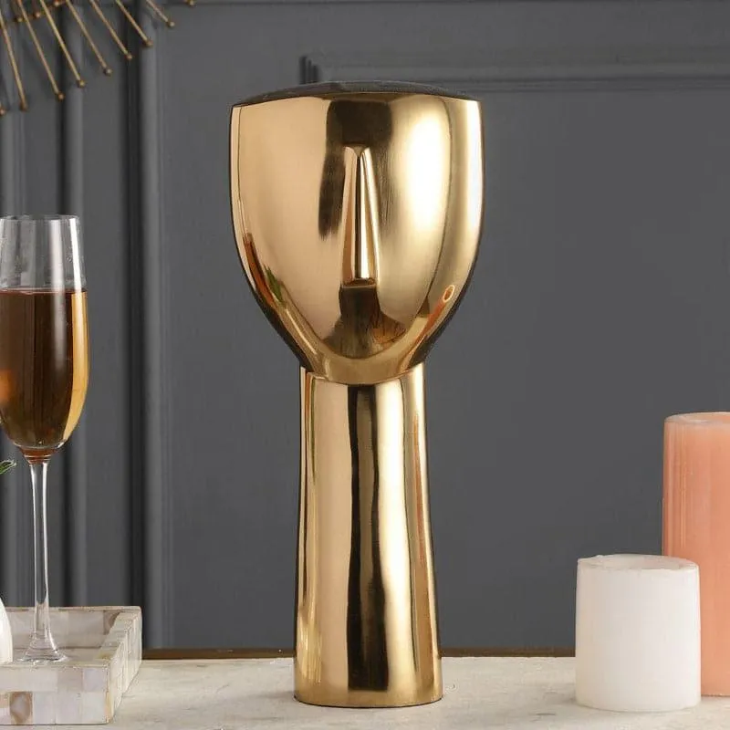 Half Face Showpiece - Gold media 6