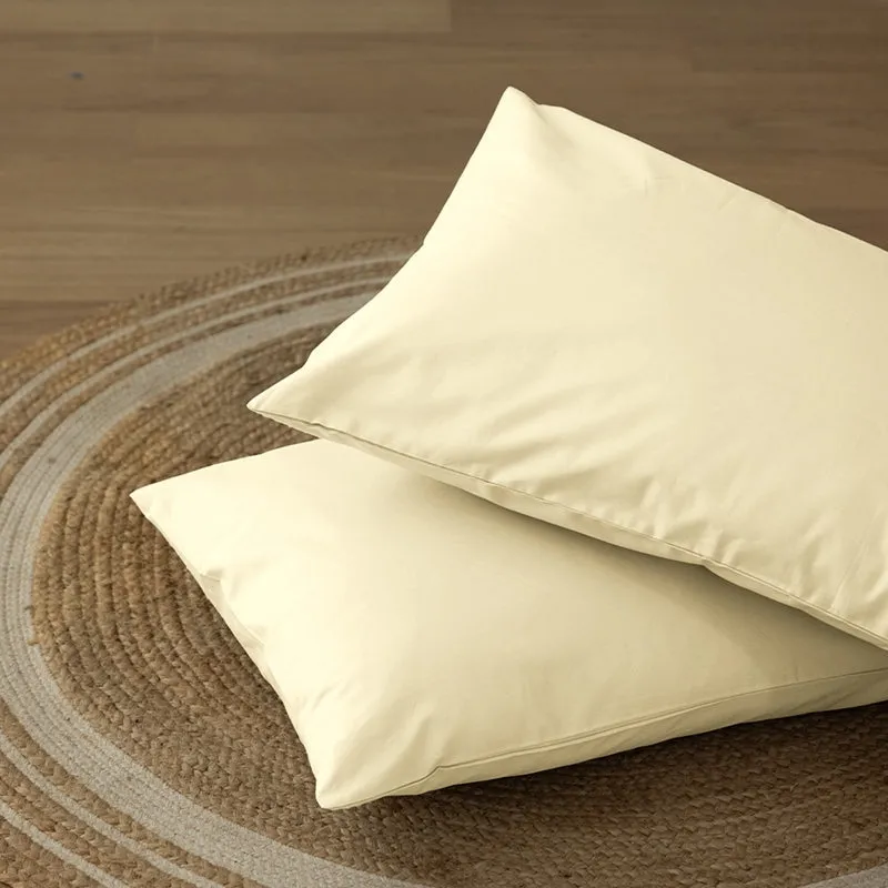 Maison Solid Cotton Bedsheet (Ivory) - 1000 TC media 9