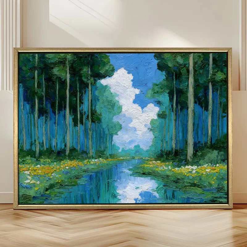 Enchanted Grove Canvas Wall Painting With Frame media 4