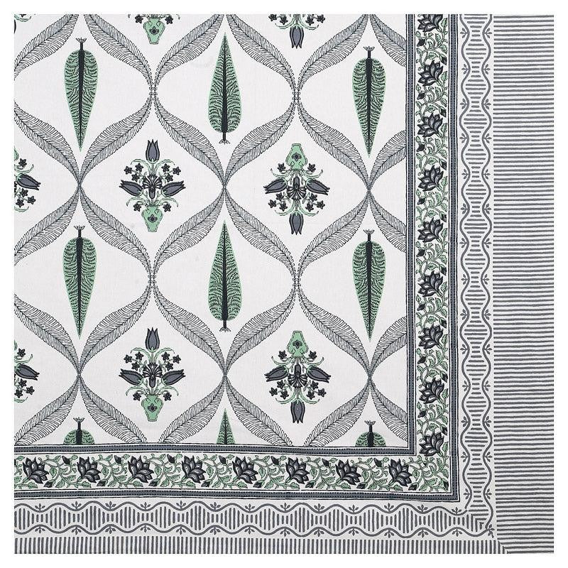 Quade Ethnic Cotton Bedsheet (Grey) - 160 TC media 4