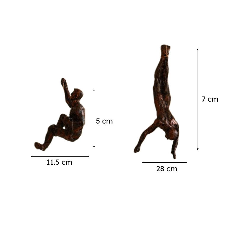 The Alpinist Resin Wall Hanging (Bronze) - Set Of Three media 7