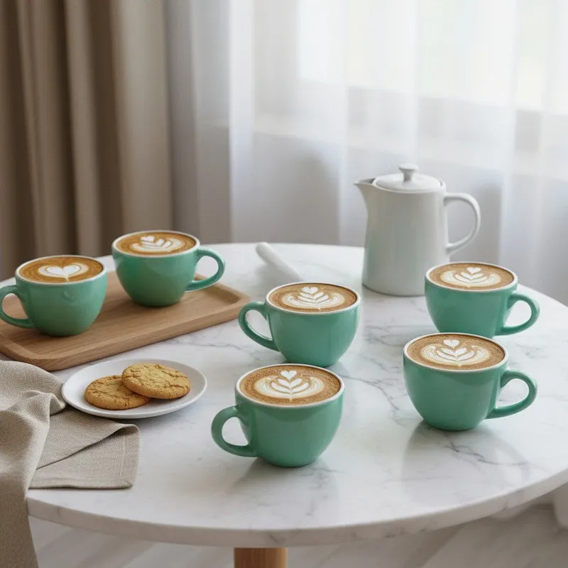Brew Ceramic Tea Cup (80 mL Each) - Set Of Six media 1
