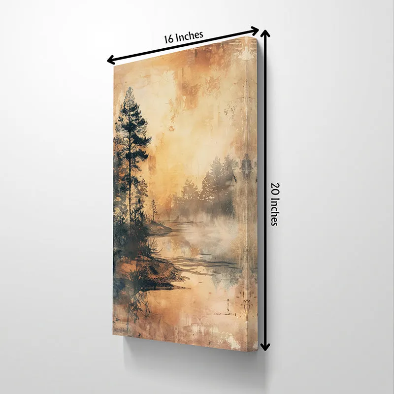 Misty Landscape Canas Wall Painting media 5