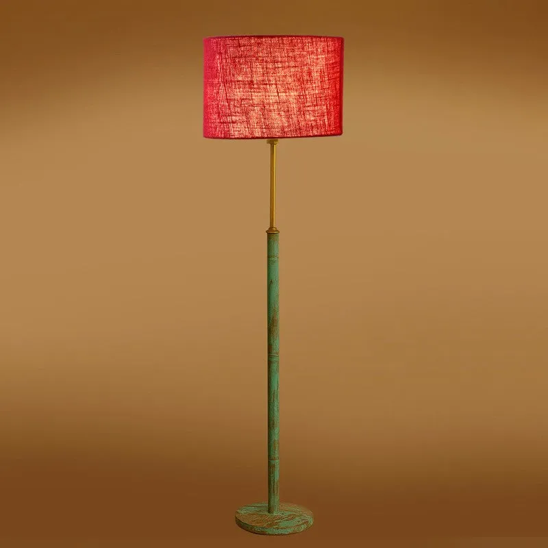 Vintage Glow Wooden Floor Lamp - Red media 7