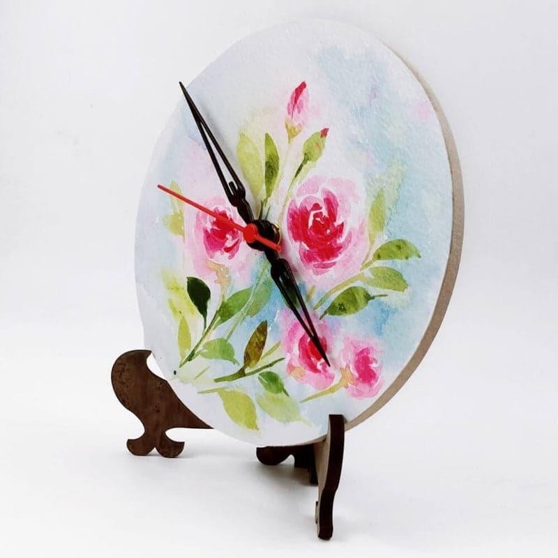 Parcha Blossom Handpainted Table Clock media 4