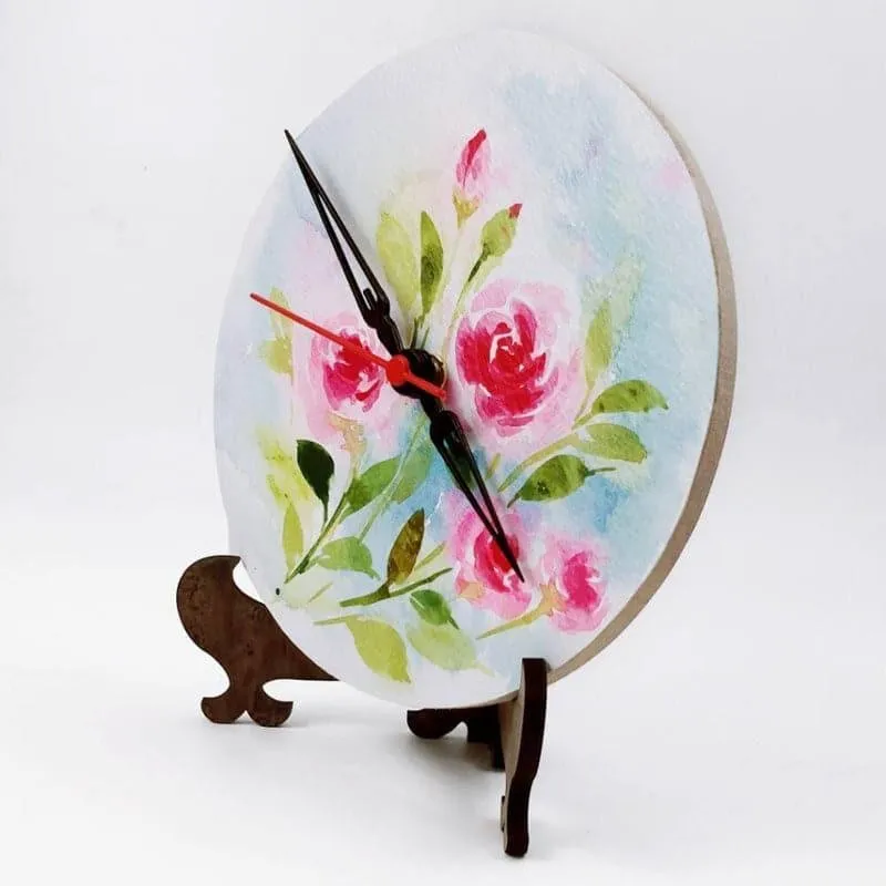 Parcha Blossom Handpainted Table Clock media 4