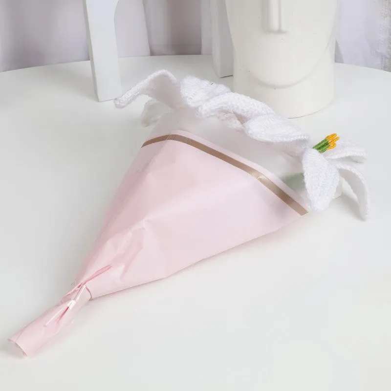 Crochet Handmade Lily Bouquet (White) - Set Of Two media 4