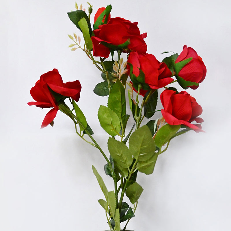 Artificial Red Rose Flower Stick media 5