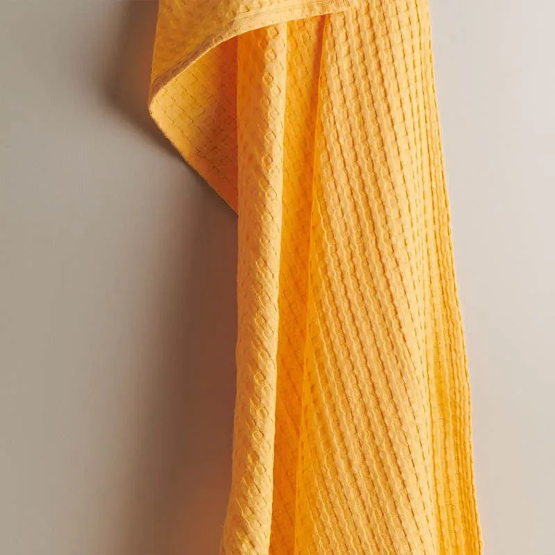 Alyssa Waffle Hand Towel (Yellow) - Set Of Two media 3